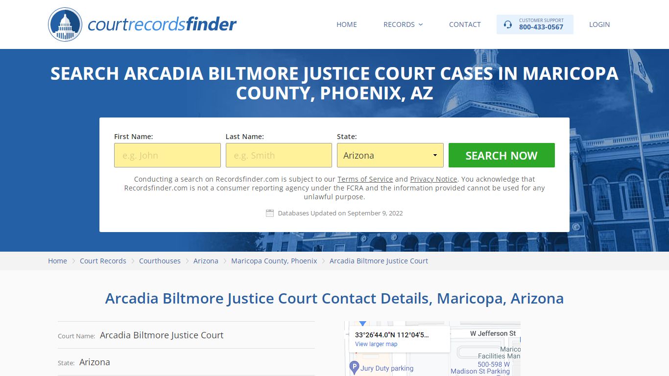 Arcadia Biltmore Justice Court Case Search - RecordsFinder